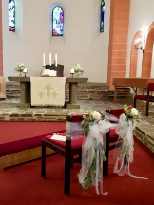 Hochzeitsfloristik Kirchenblumen