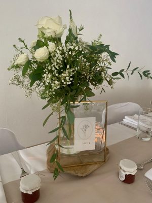 Hochzeitsfloristik Tischgedeck